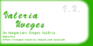 valeria uveges business card