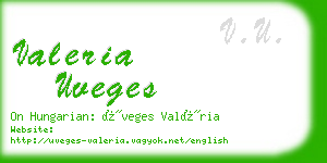 valeria uveges business card